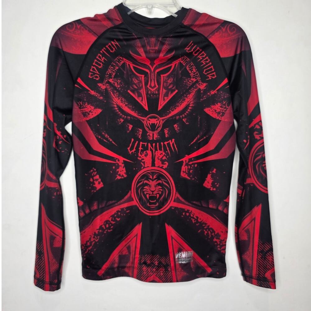 Venum Performance red black long sleeve rashguard shirt - small - BJJ jiu jitsu